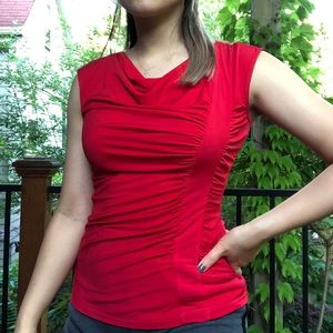 NWOT Laundry/Shelli Segal cowl neck ruched top